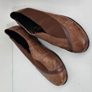 985 Aetrex Size 7.5-8 Brown‎ Leather Slip-on  Loafers Shoes